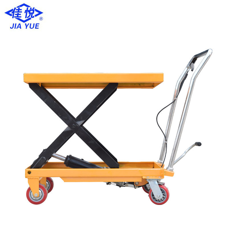 直销小型手动液压升降平台车小推车移f动式作业平台仓库搬运工具