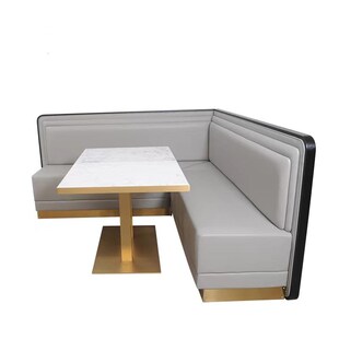 餐厅卡座沙发火锅店布艺转角L型靠墙沙发咖啡西餐厅酒店实木卡座