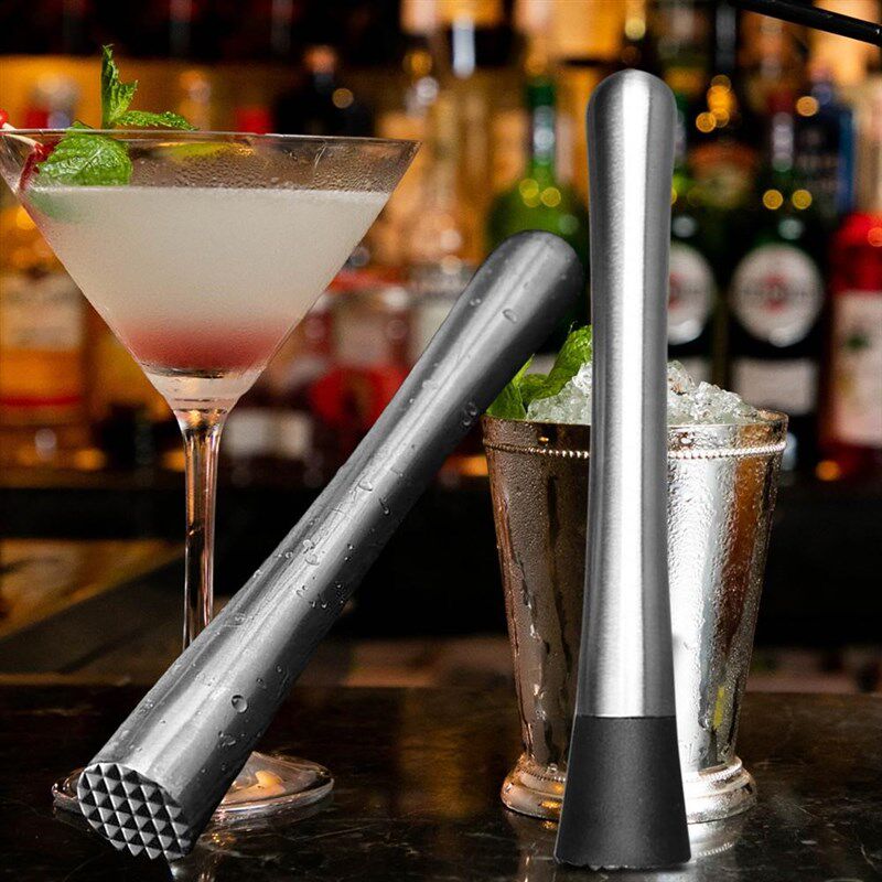 Stainless Steel Wine Mixing Stick Cocktail Muddler Shaker Wi