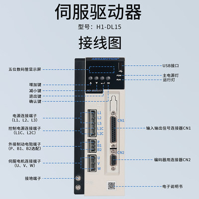 60/80/110/130伺服电机套装高速400w750w1200w1.5kw大扭矩驱动器