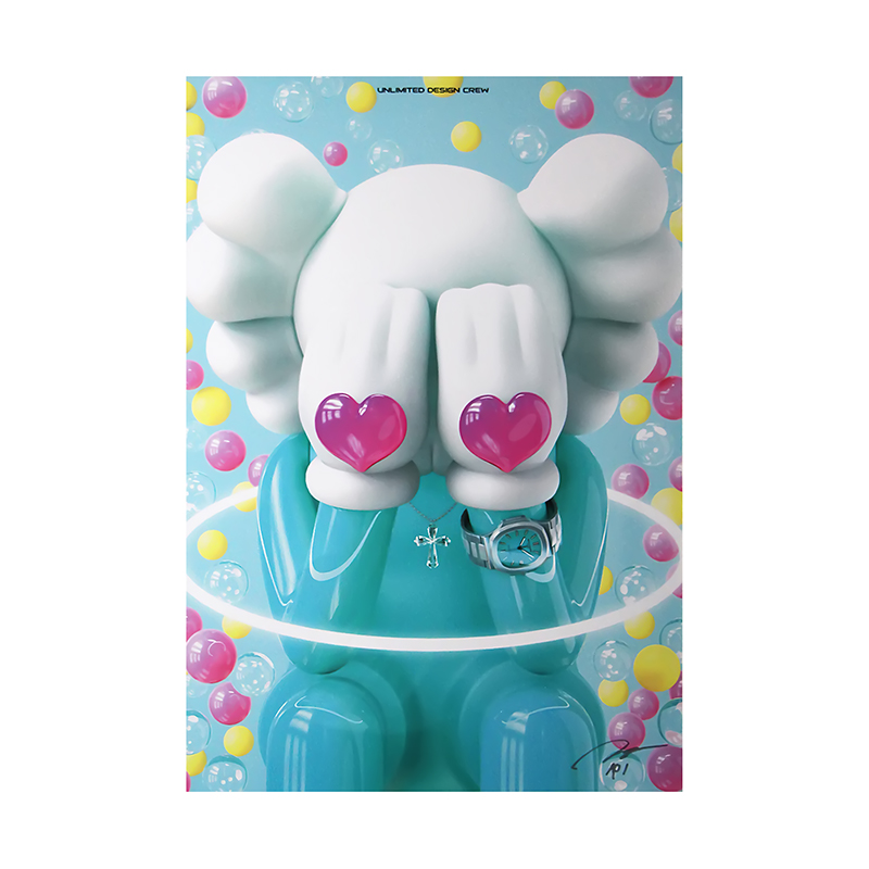 TD意思a 潮流版画LOVE PP冇挂KAWS 情人节动漫装饰画卧室儿童房 家居饰品 现代装饰画 原图主图