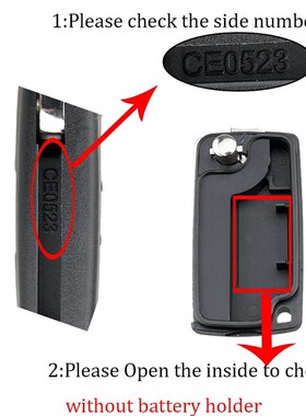 CE0523 New style Folding Car Key Shell For Peugeot 306 407 8