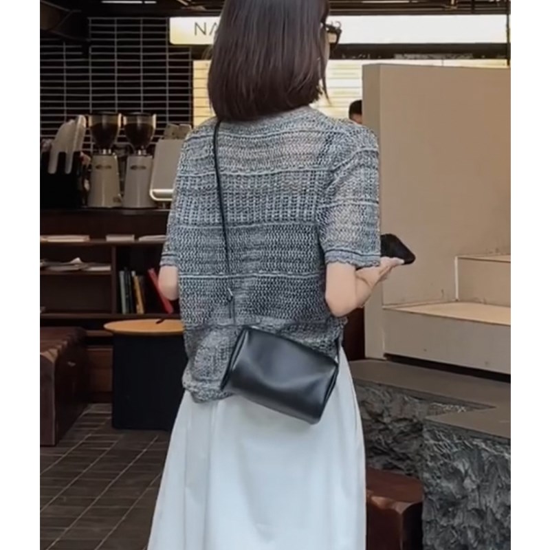 黑色枕头包包女式20n25新款百搭高级感小众设计简约时尚单肩斜挎