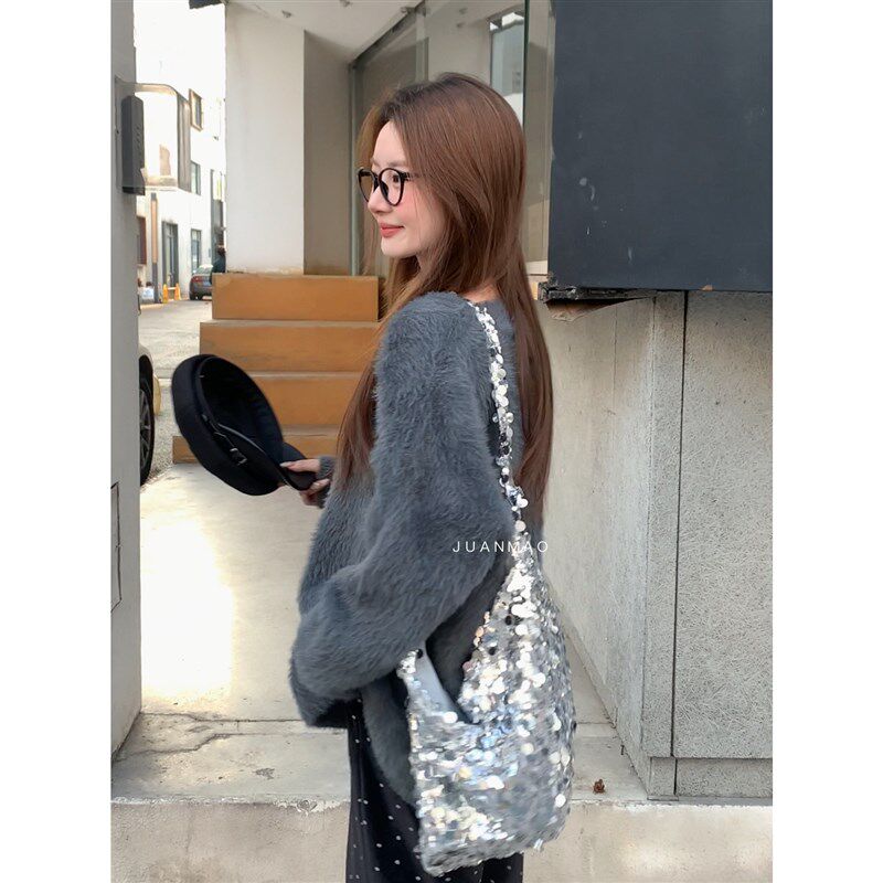 【亮晶晶】银色闪闪亮片包 辣妹高级氛围感小众时髦单肩斜挎包女