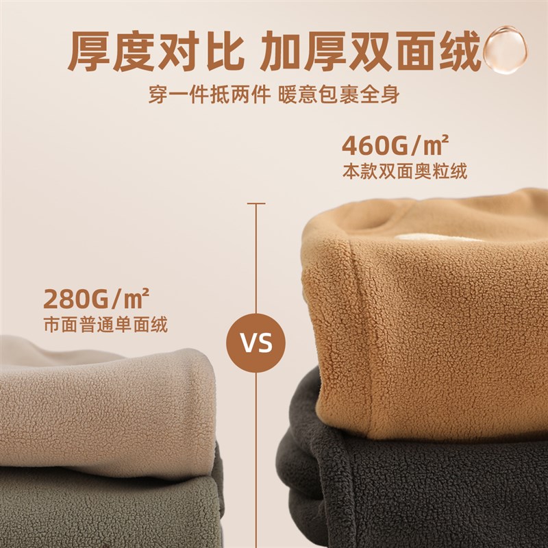 儿童裤子秋冬款宝宝冬装保暖长裤奥粒绒运动裤女童加W绒裤男童卫