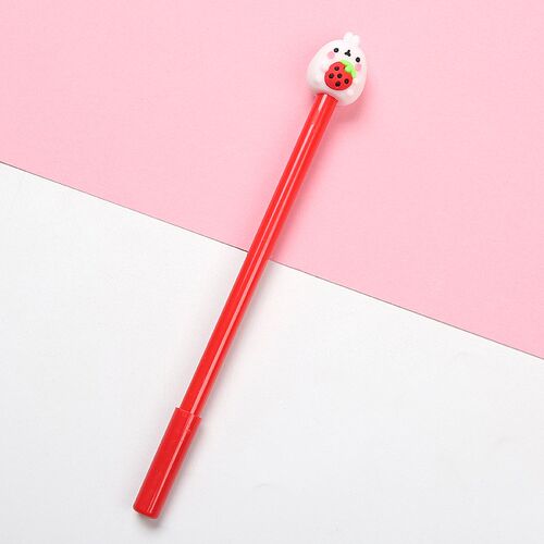 Cute Molang Rabbit gel pens Kawaii Fruit 0.5mm black ink Si