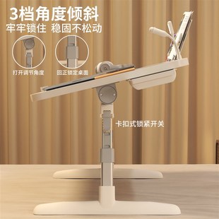 可折叠升降床上小桌子笔记本电脑支架家用懒人飘窗桌儿童学习台灯