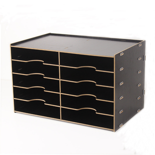 木质多层文件架 A4纸办公用品整理收纳架子文件夹学生桌面置物架