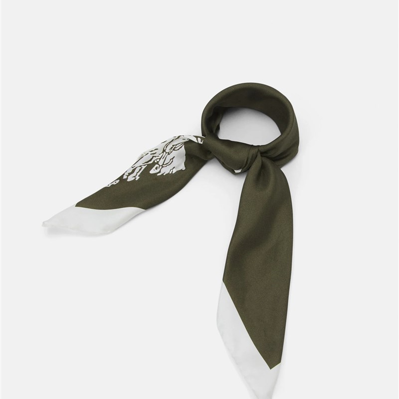 RL围巾丝巾方巾围脖小丝巾真丝领巾围巾长条文艺圆点百搭薄款细窄