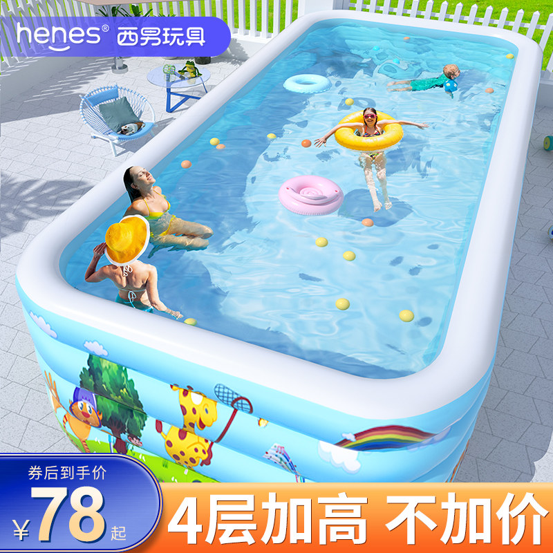 儿童充气游泳池加厚大人小孩宝宝婴儿泳池家用大型水池男女孩玩具