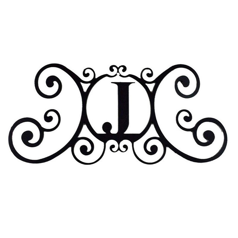 金属铁艺字c母墙饰交织字母镂空剪影挂件居室内室外墙上壁挂摆