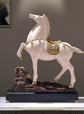 中式马摆件客厅马到成功办公室招财家居装饰品红色生肖马开业礼物