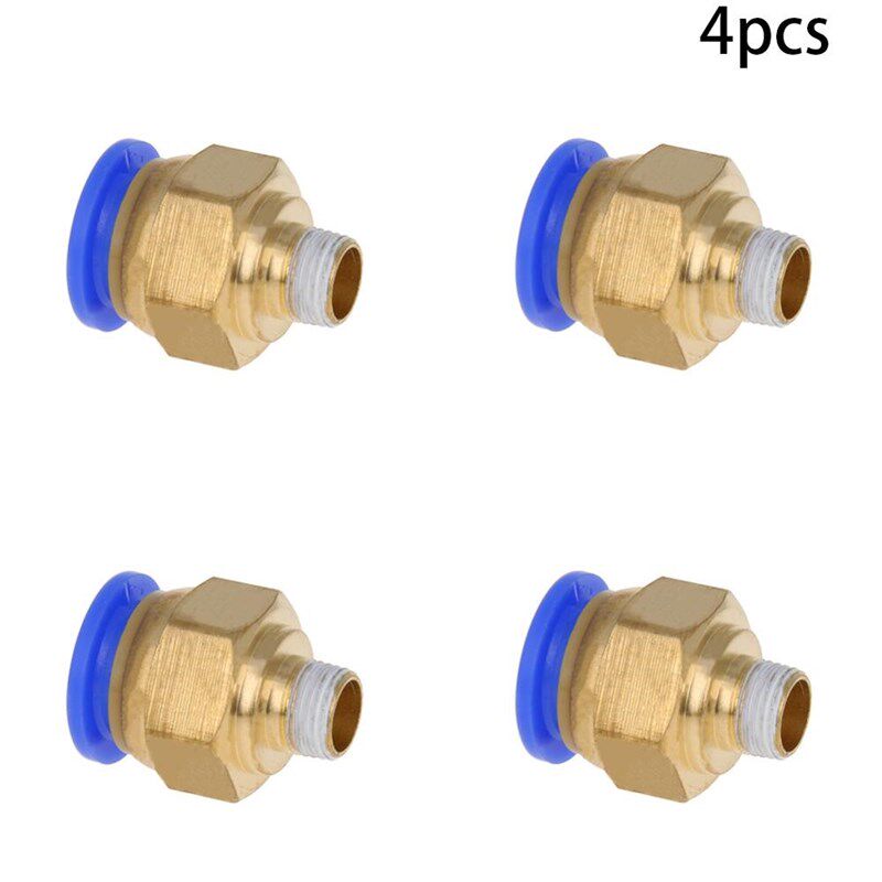 2-10pcs Pneumatic Connector Quick Blue Plastic Threaded Fitt