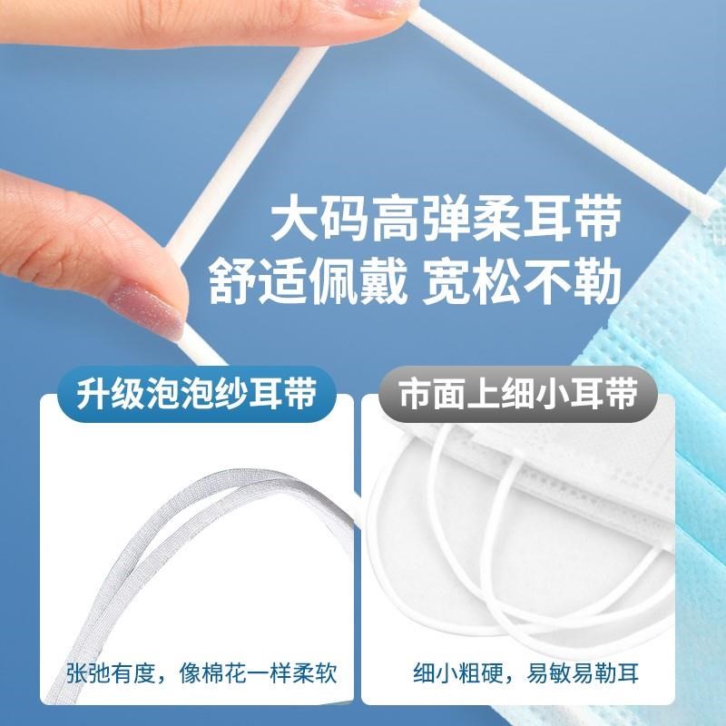 工厂销夏季薄款口罩大码大脸专用二层一层超薄夏天白X黑色两层透