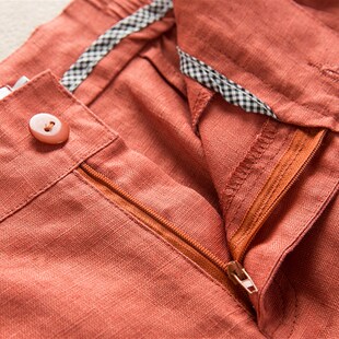 女韩版 高腰亚麻九分裤 休闲裤 显瘦百搭棉麻裤 女裤 子宽松直筒裤 夏季