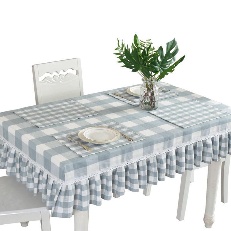 超大长桌电视柜布折叠棉麻写字台C桌套罩长方形现代简约幼儿园桌