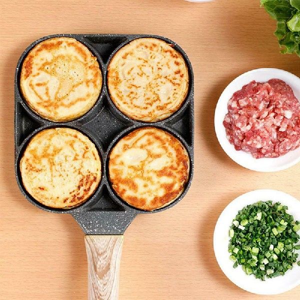 4hole Omelet Pan Frying Pot ThHickened Nonstick Egg