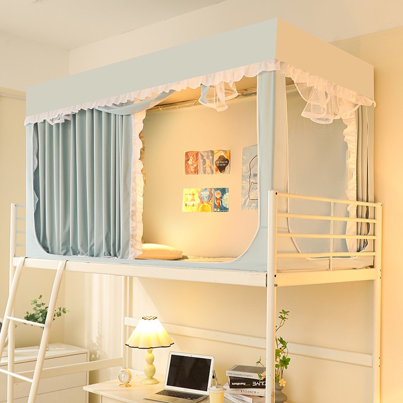 学生宿舍蚊帐90x200加长款伸缩床帘围帘一体式超强遮光上下铺通用