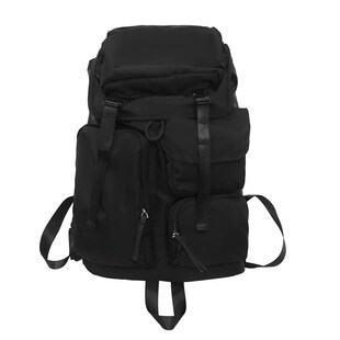 工装暗黑风双肩包女2024新款户外旅行大容量背包男港风书包大学生