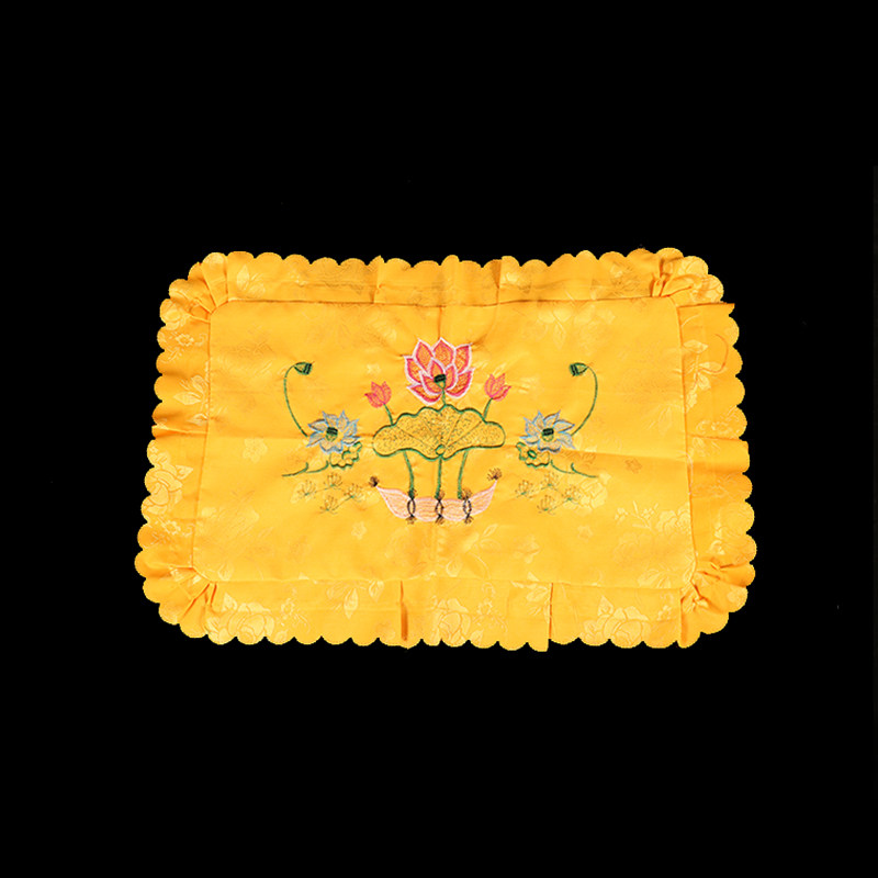 殡葬寿枕平安枕荷花头枕白色黄色红色枕芯枕套寿衣配件骨灰盒包邮