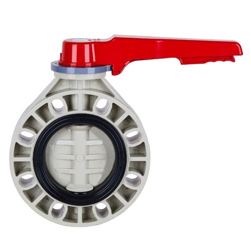 PPH对夹手柄涡轮塑料蝶阀聚丙烯手动开关阀化工用耐腐蚀全塑阀门