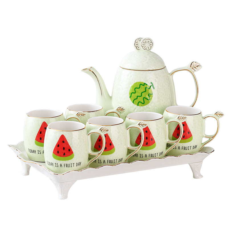 水杯套装家用陶瓷杯子套杯客厅茶具茶杯水壶耐热简约杯具水具套装,餐饮具,水具套装,淘宝优惠券,粉丝福利购,淘宝优惠卷