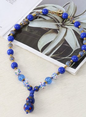 福禄项链男女古法琉璃项链旅游景区摆摊饰品 拿货 琉璃项链