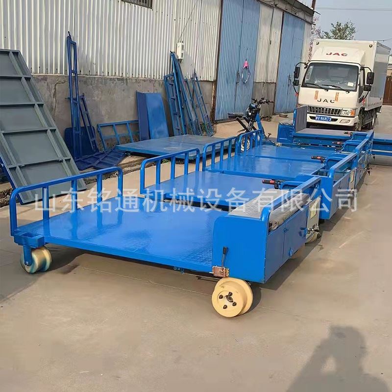 定做电动轨道拉h货车 小型轨道搬运车 蔬菜大棚轨道平板车载货