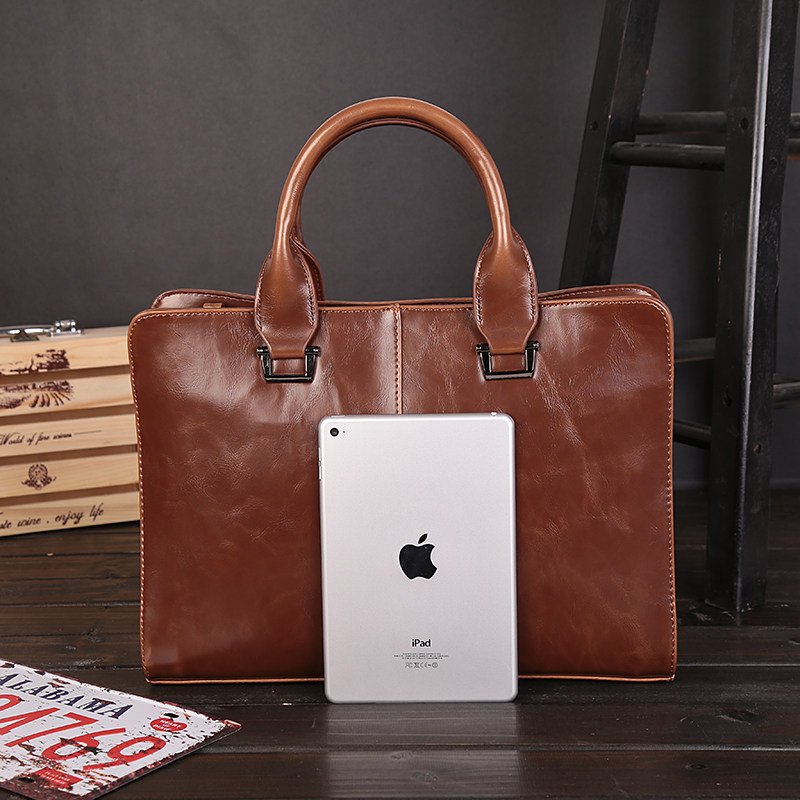 疯马皮定型男士手提包男横款韩版男包单肩包斜挎包商务公文包电脑,箱包皮具/热销女包/男包,男士包袋,淘宝优惠券,粉丝福利购,淘宝优惠卷