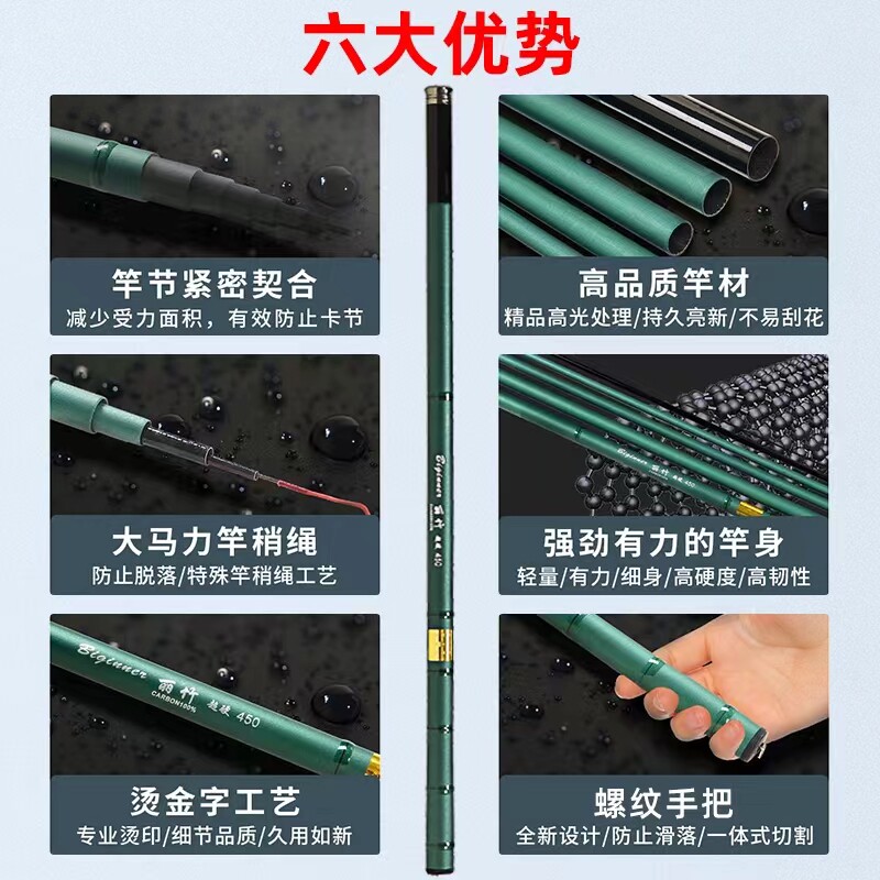 现货新手钓鱼竿全套一套碳纤维入门钓鱼装备渔具用品鱼杆初学者套