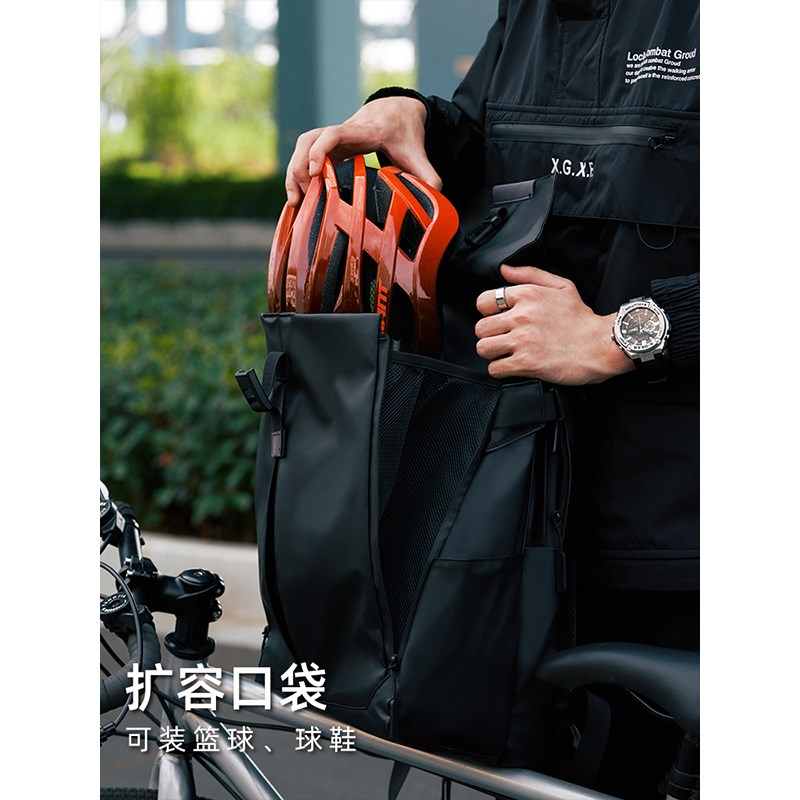 双肩包男款商务通勤旅游户外骑z行防水旅行背包男士大容量电脑书