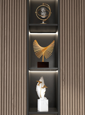 轻奢高档酒柜装饰品摆件中式客厅家居玄关电视柜书柜办公室工艺品