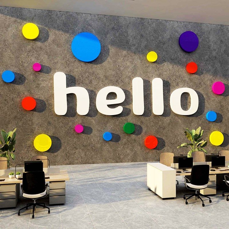 公司企业形象墙办公室墙面装饰高级感文化会议室背景布置励志标语,家居饰品,文化墙贴,淘宝优惠券,粉丝福利购,淘宝优惠卷