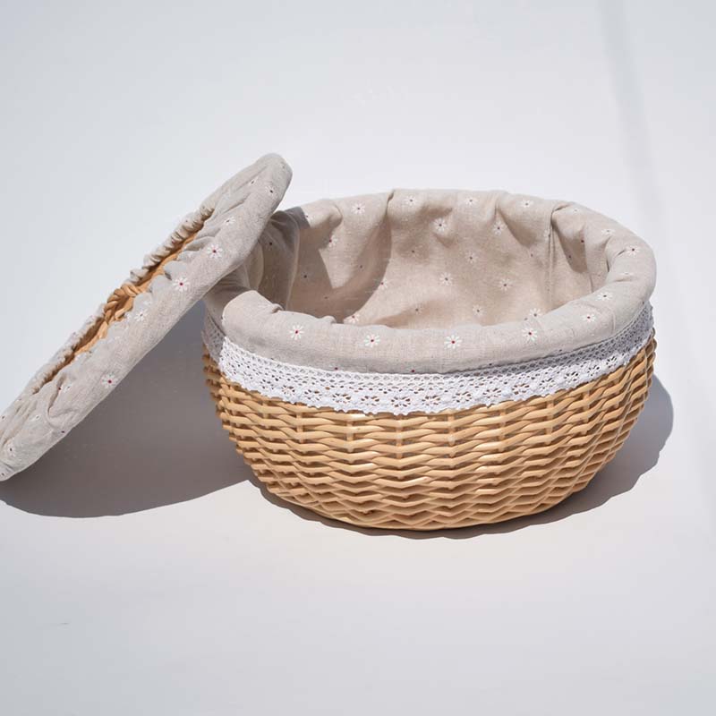 馒头筐 藤编家用保温带盖水果鸡蛋篮编织筐厨房收纳筐 柳编馍筐,收纳整理,其他收纳篮,淘宝优惠券,粉丝福利购,淘宝优惠卷