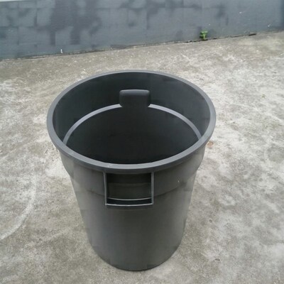 塑料圆桶可带万向轮底座配盖子厨余泔水桶化工原料桶双把手抬