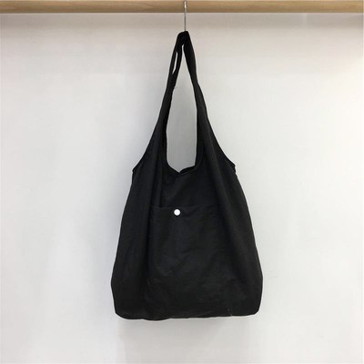 小脏柜 日系文艺风单肩布包轻便百搭休闲尼龙帆布包手提购物袋包