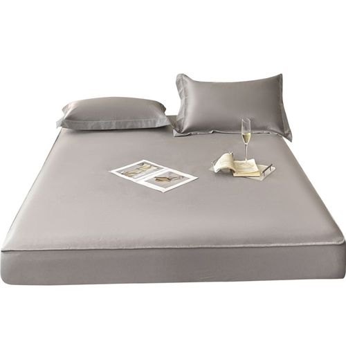 A类夏季冰丝凉席可水洗三件套简约纯色可机洗折叠床笠凉感空调席