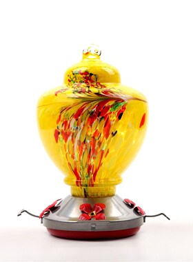 现货Painted glass hummingbird feBeder Water feeder Plastic f