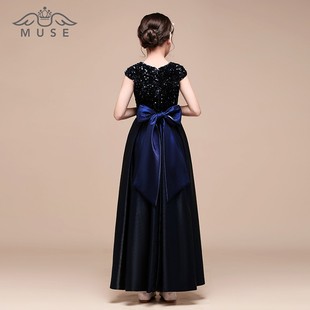 儿童礼服女钢琴表演服装主持人唱歌朗诵演讲比赛女童晚礼服公主裙