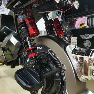 台湾踏板车/摩托车/电瓶车/电动车改装290/300MM阻尼可调后减震器