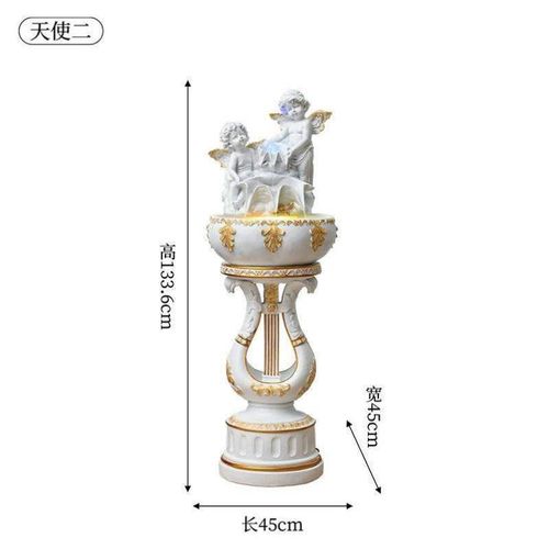 创意家用鱼缸电视柜摆件落地循环水装饰品客厅加湿器欧式旁边流水