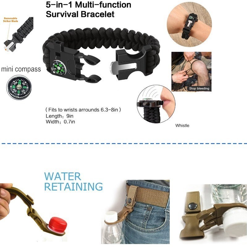13 in 1 survival Gear kit Set Outdoor Camping Travel Surviva