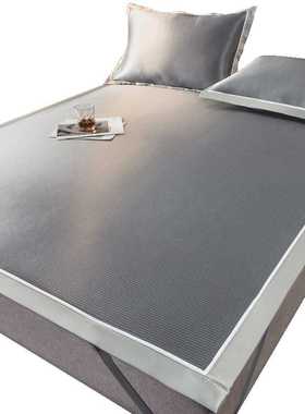 夏季冰丝凉席可水洗2o022新款三件套床单凉感家用床笠婴儿可用席