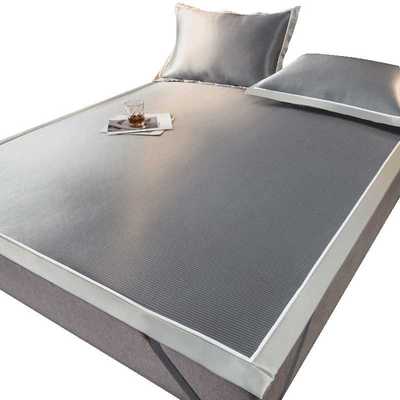 夏季冰丝凉席可水洗2o022新款三件套床单凉感家用床笠婴儿可用席