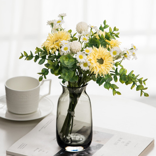 田园清新森系花摆设拍照道具窗台桌面小花束客厅装饰插瓶假花