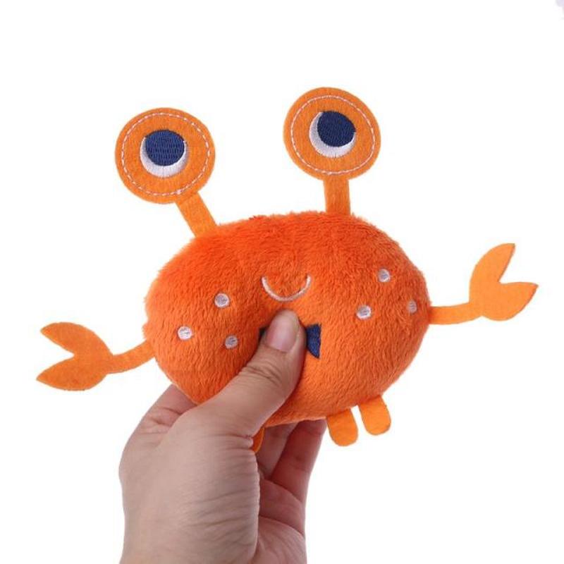 推荐Soft Plush Pet Dog Toys Puppy Cartoon Lobster Crab Squea