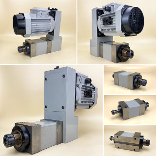 镗铣钻磨机床动力头2号BT30 ER25 ER32 莫氏MT3型主轴头电机组合