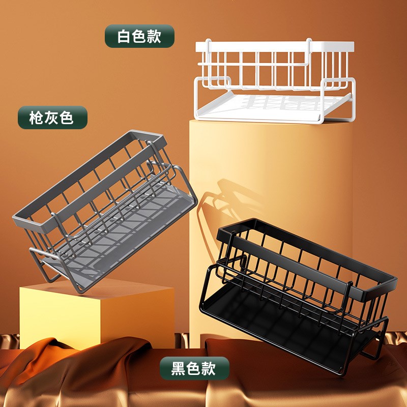 厨房水槽置物架家用台面多功能沥水架海绵百洁布抹布架收纳神器