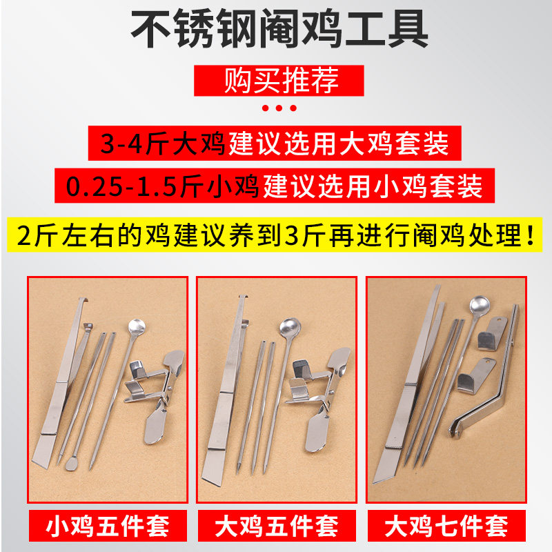不锈钢阉鸡工具全套新式大鸡专业快速阉割刀o小鸡阉割线公鸡阎淹