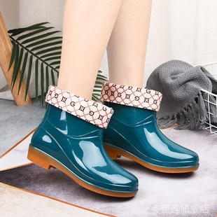 干农活穿的d鞋雨鞋男短筒水鞋女胶厨水防房滑高筒工靴作鞋下雨劳